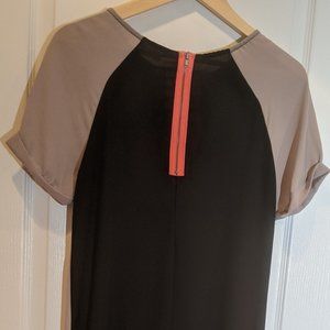 Tobi T-Shirt Dress Neon Pink Accent Size 6